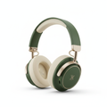 Wireless Bluetooth Headphones in olive green and cream
