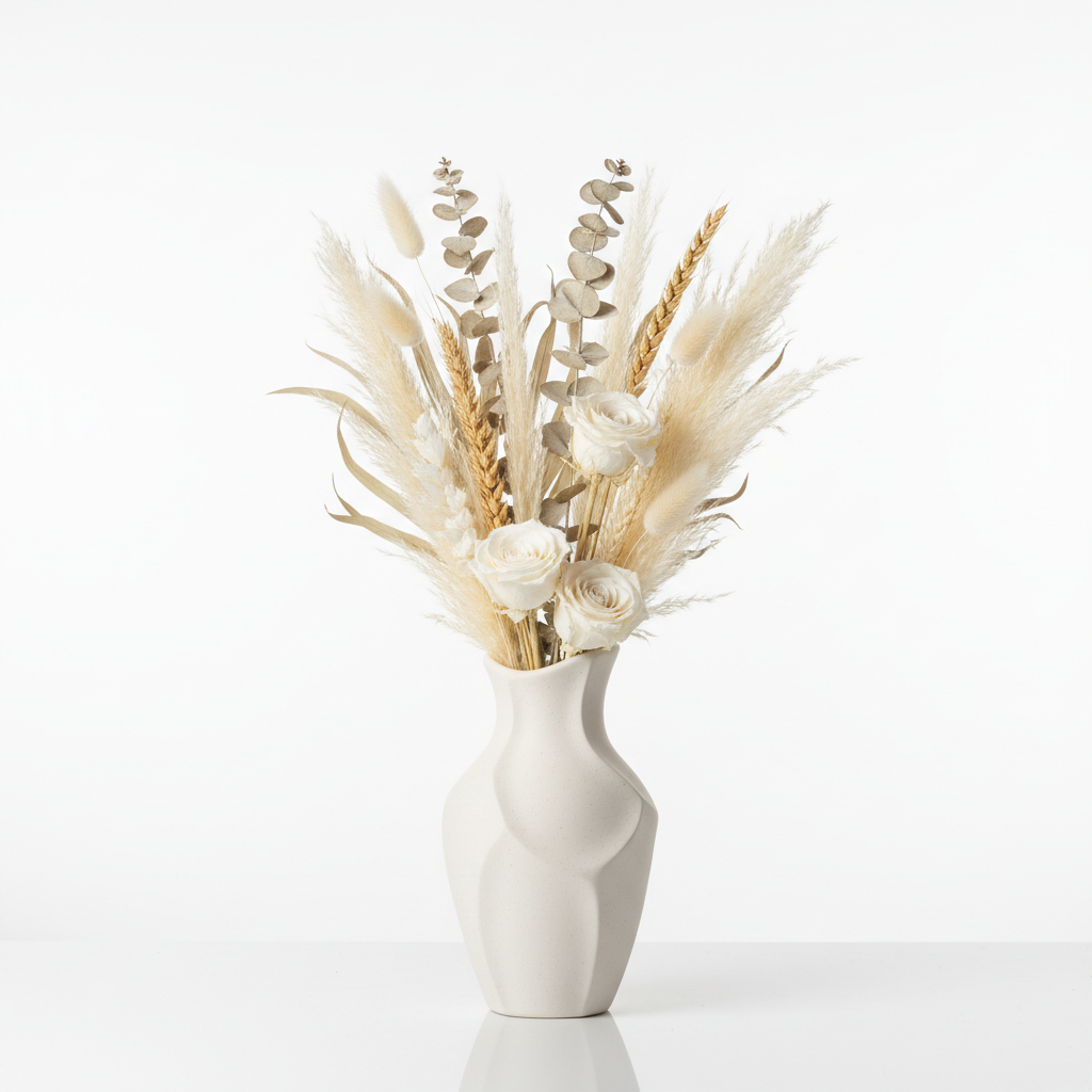 Decorative Vase with Dried Flowers